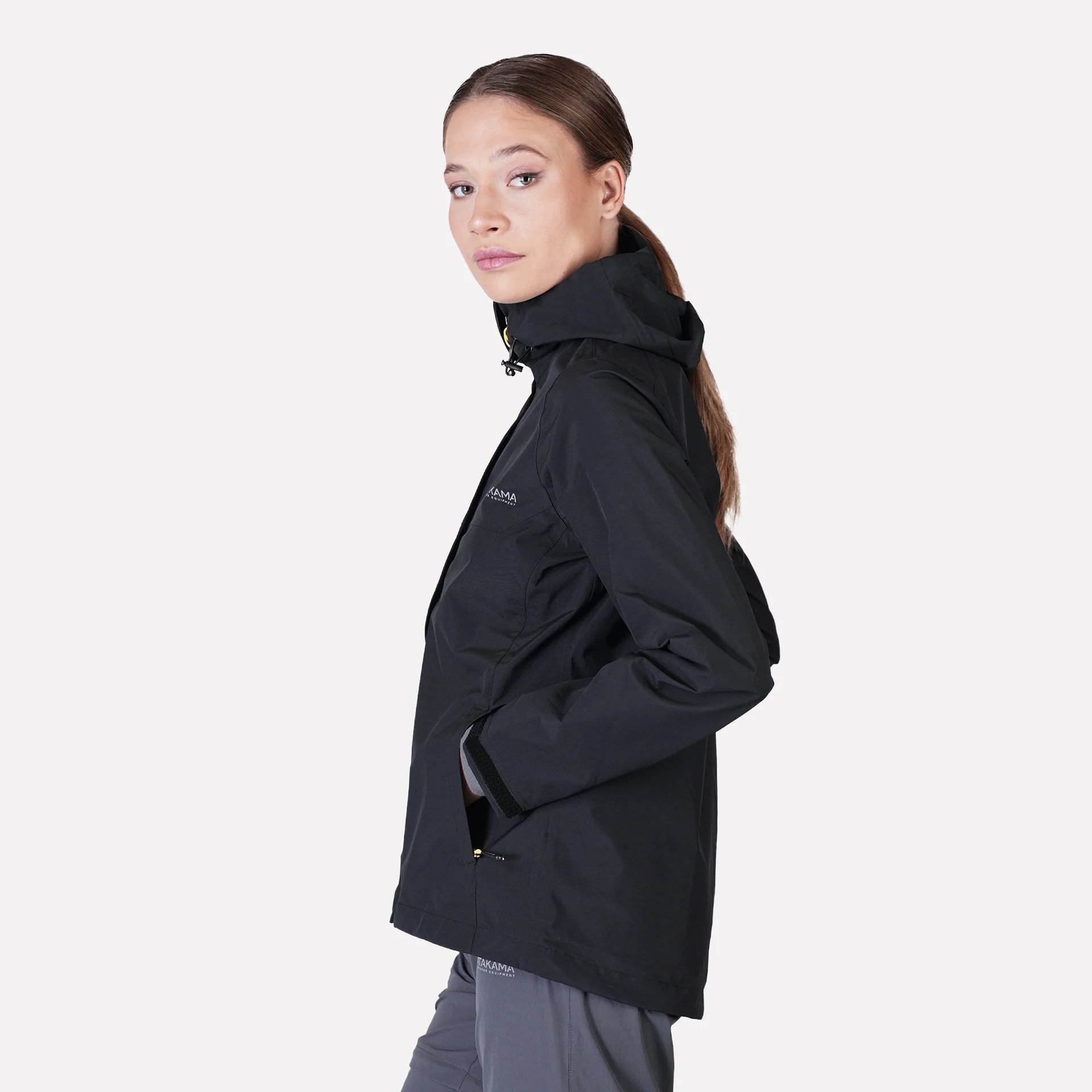 CHAQUETA IMPERMEABLE ATAKAMA MUJER FRONTERA THINLINE NEGRO