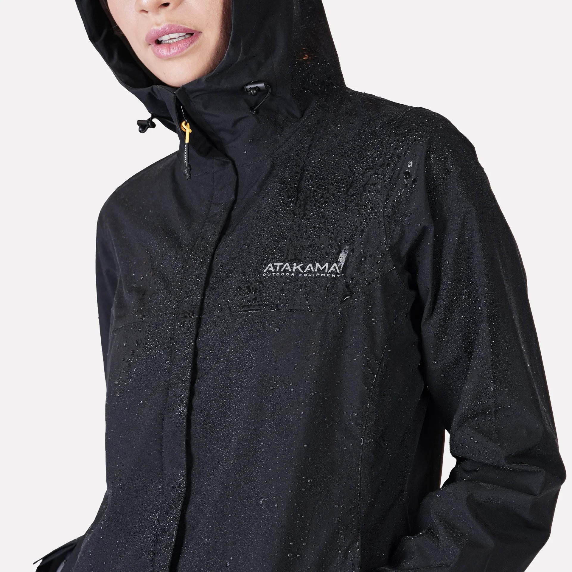 CHAQUETA IMPERMEABLE ATAKAMA MUJER FRONTERA THINLINE NEGRO