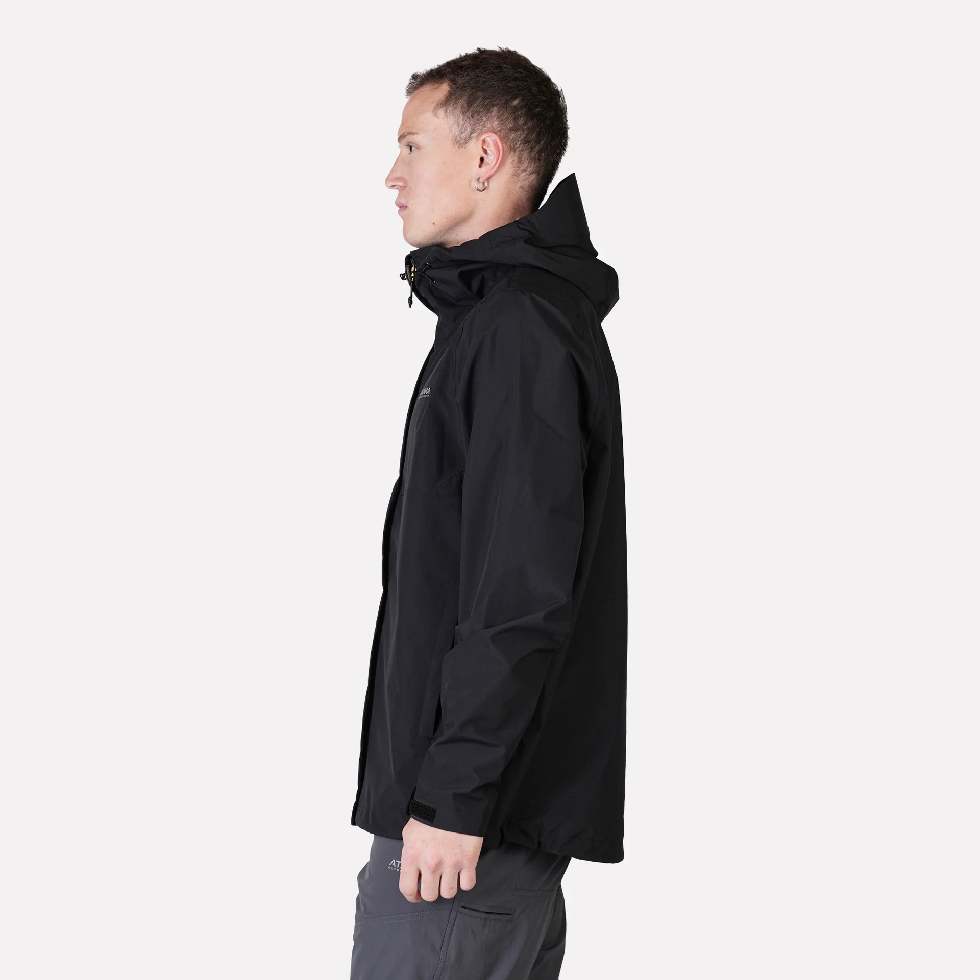 CHAQUETA IMPERMEABLE ATAKAMA HOMBRE FRONTERA THINLINE NEGRO