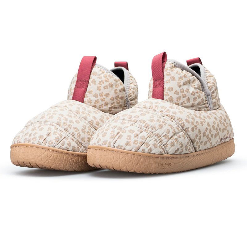 PANTUFLA ATAKAMA NAVARINO BEIGE FLORES PRINT FLEX