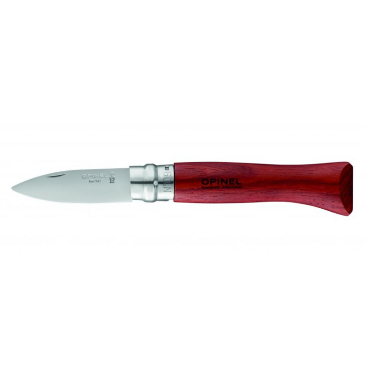 CUCHILLO PARA OSTRAS OPINEL N°9 MANGO PALO ROJO