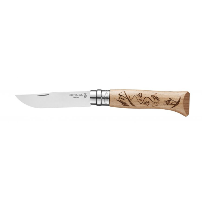 CUCHILLO OPINEL N°8 GRABADO DE SKI