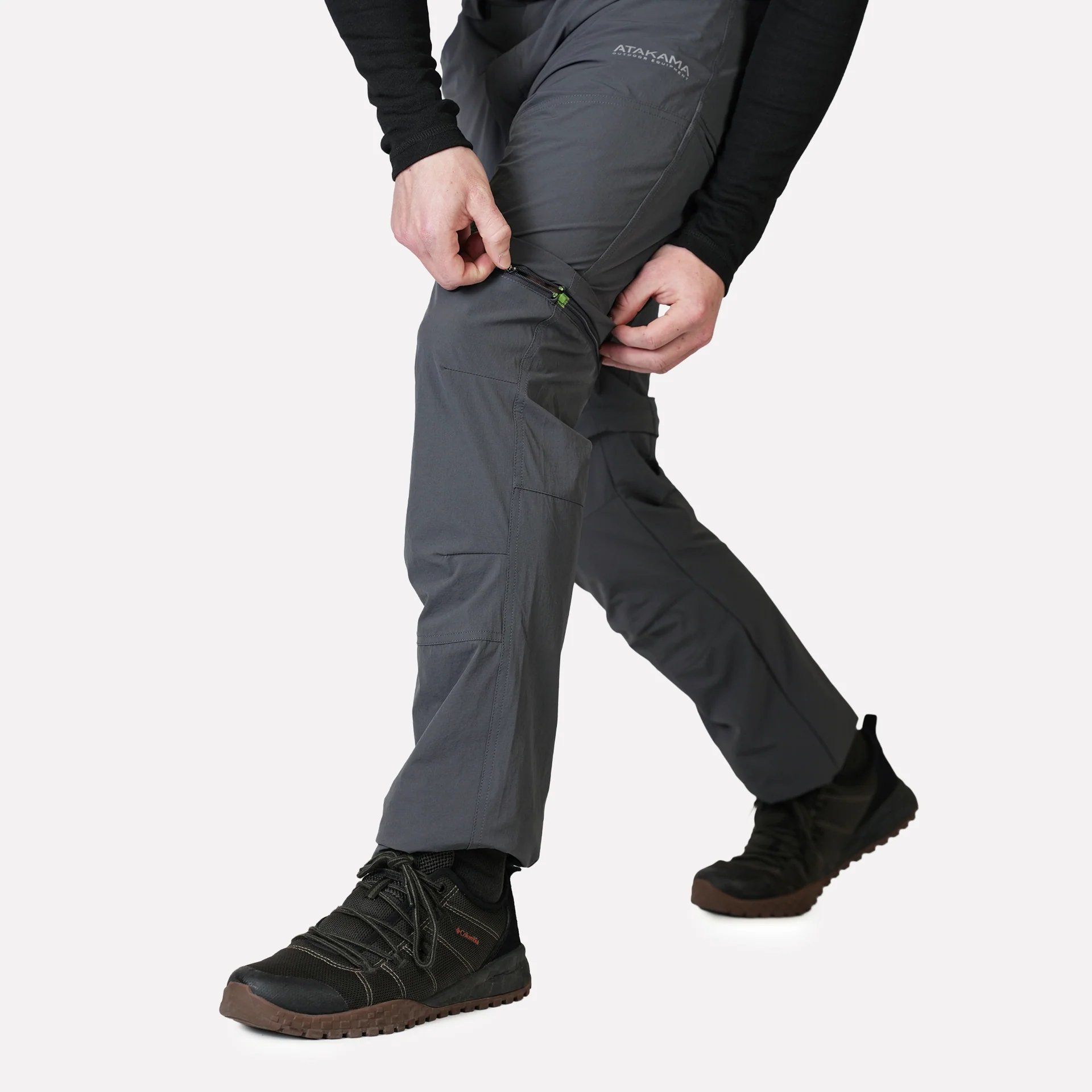 PANTALON DESMONTABLE ATAKAMA TREKKING HOMBRE TRAVESIA GRIS