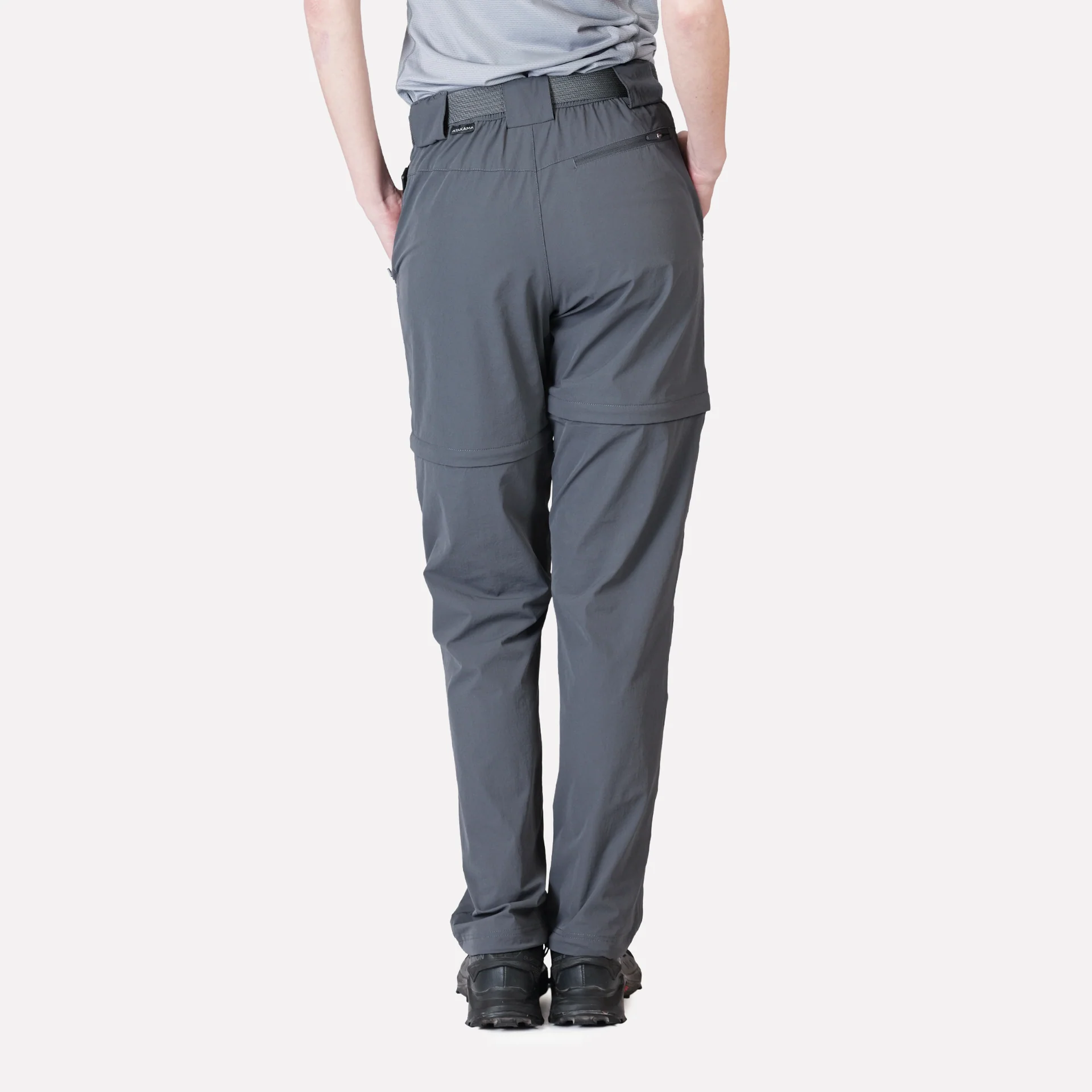 PANTALON DESMONTABLE ATAKAMA TREKKING MUJER TRAVESIA GRIS