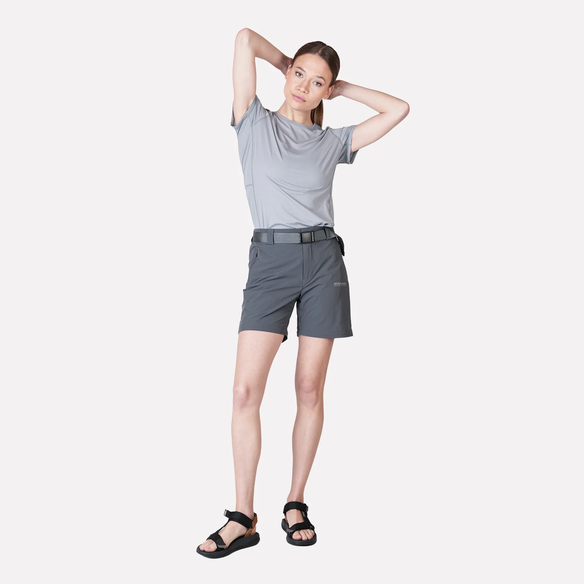 PANTALON DESMONTABLE ATAKAMA TREKKING MUJER TRAVESIA GRIS