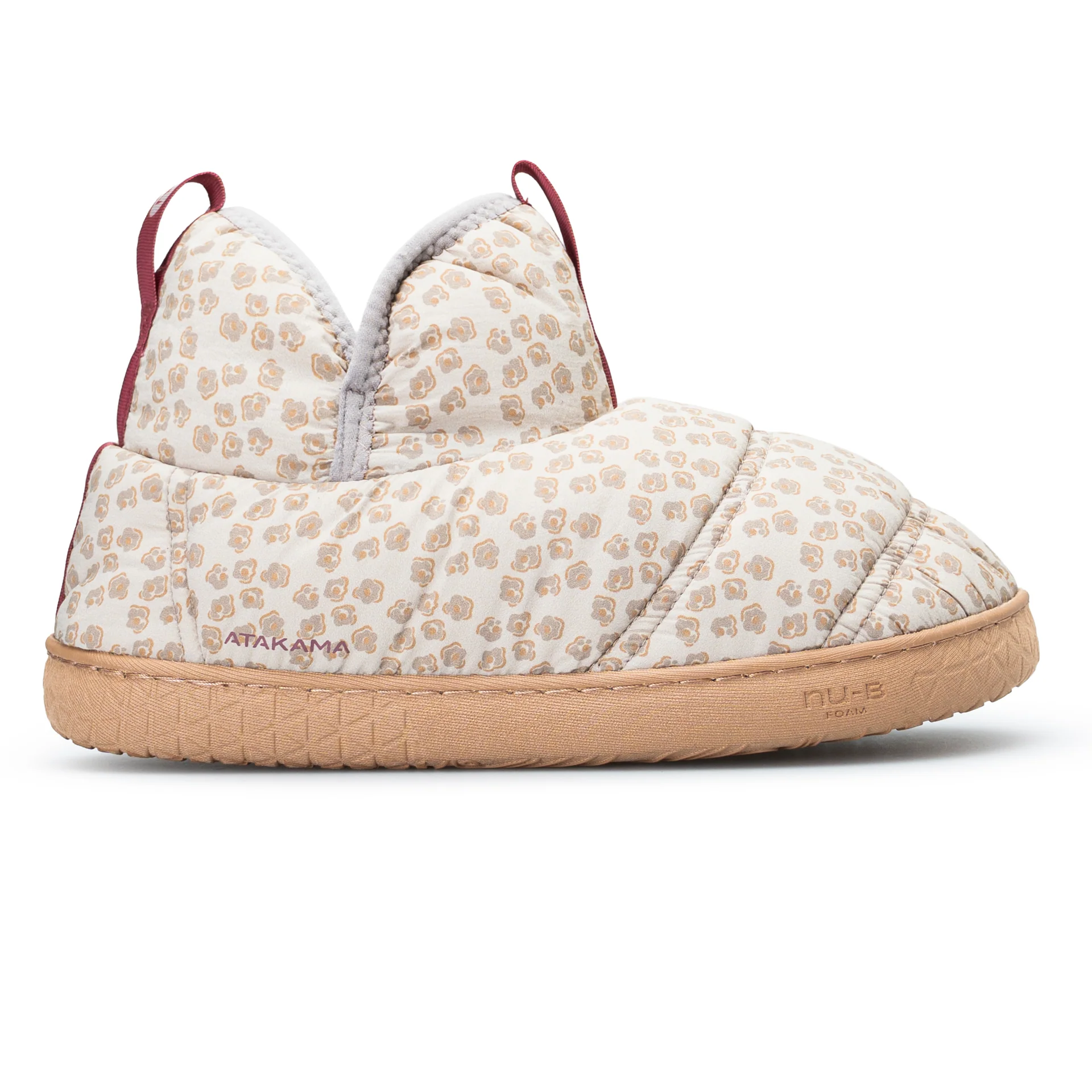 PANTUFLA ATAKAMA NAVARINO BEIGE FLORES PRINT FLEX
