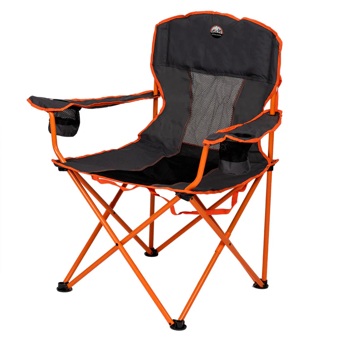 SILLA DE CAMPING XL ATAKAMA LLAIMA GRIS/NARANJO