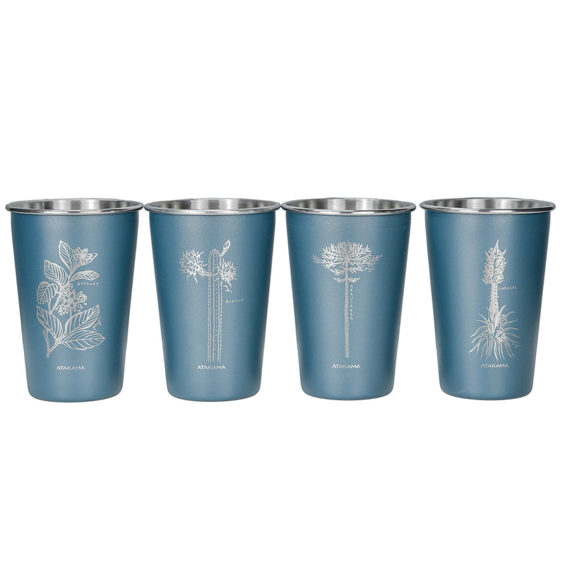 SET DE 4 VASOS FLORA CHILENA 480 ML ATAKAMA