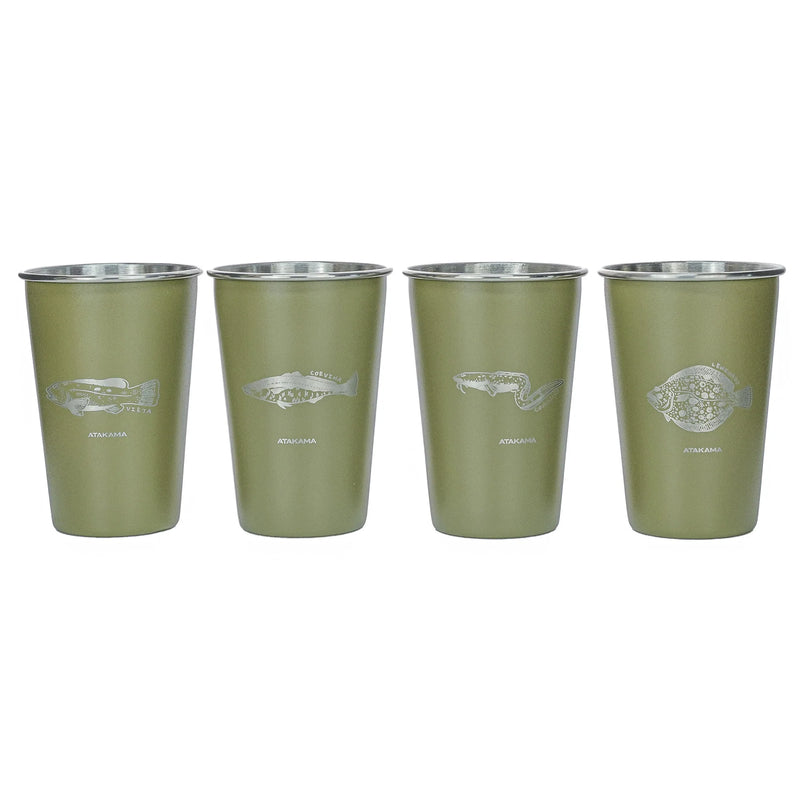 SET DE 4 VASOS PECES CHILENOS 480 ML ATAKAMA