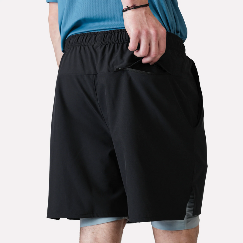 SHORT DEPORTIVO ATAKAMA HOMBRE TRAILFIT NEGRO