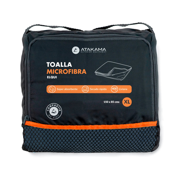 TOALLA MICROFIBRA ATAKAMA ELQUI XL / GRIS