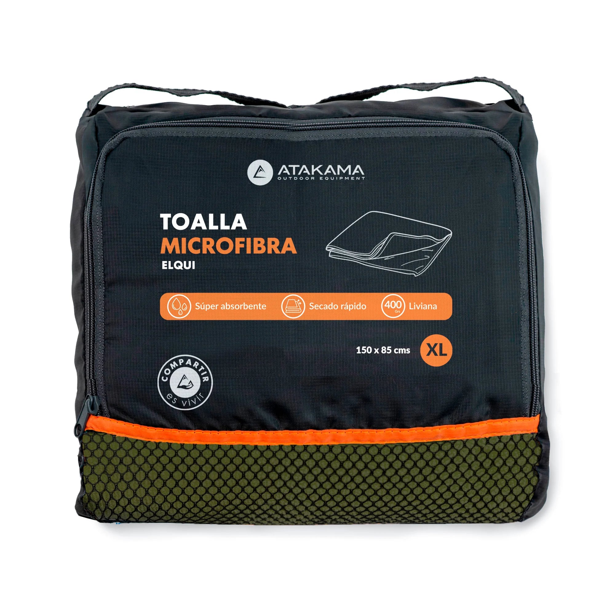TOALLA MICROFIBRA ATAKAMA ELQUI XL / VERDE