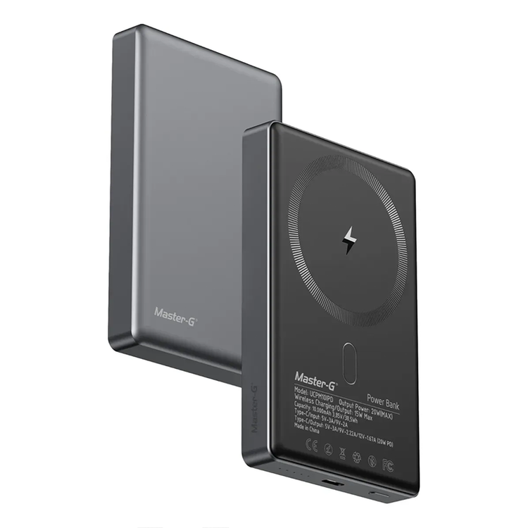 BANCO DE CARGA MASTER-G MAGSAFE 10000mAh SILVER