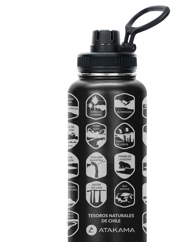 BOTELLA ATAKAMA 1LT NEGRO TESOROS DE CHILE