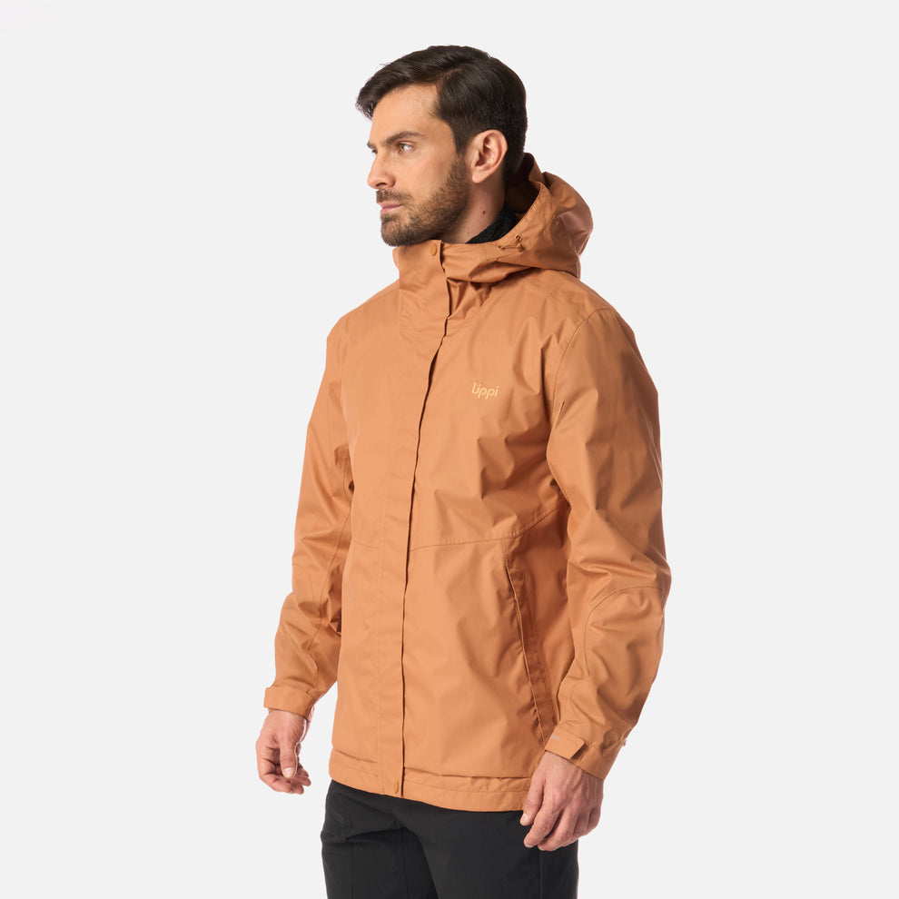 CHAQUETA IMPERMEABLE HOMBRE LIPPI BDRY HOODY JACKET CAFÉ CLARO