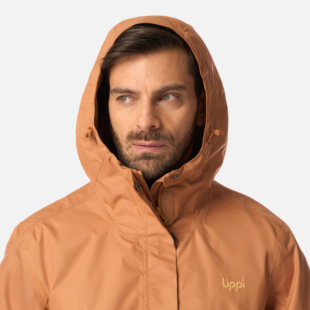 CHAQUETA IMPERMEABLE HOMBRE LIPPI BDRY HOODY JACKET CAFÉ CLARO