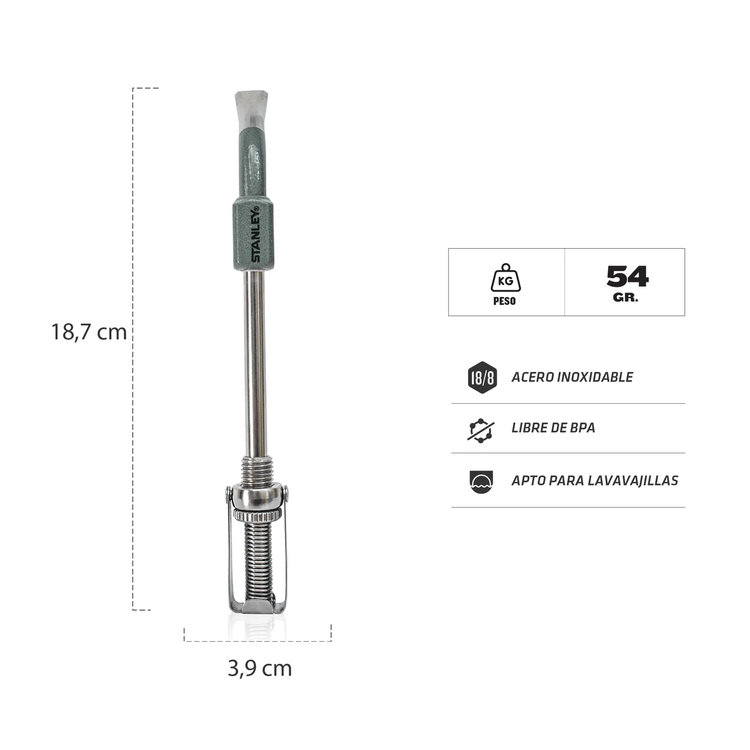 BOMBILLA MATE STANLEY CON REGULADOR | VERDE