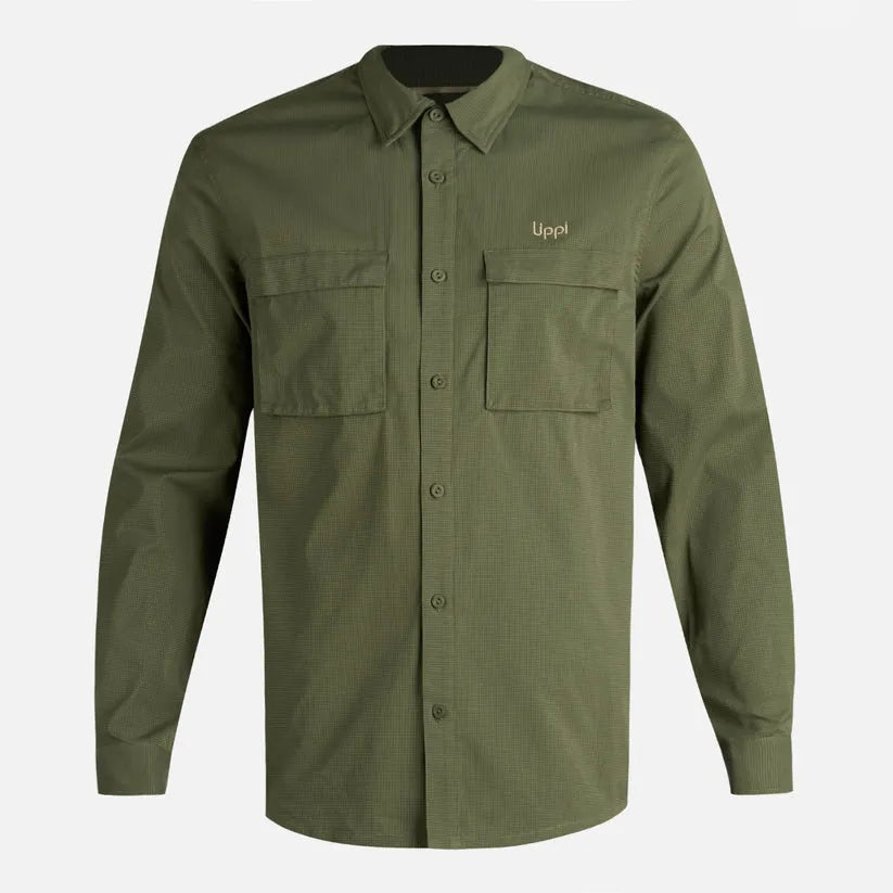 CAMISA HOMBRE ROSSELOT LONG SLEEVE QDRY SHIRT LIPPI VERDE MUSGO