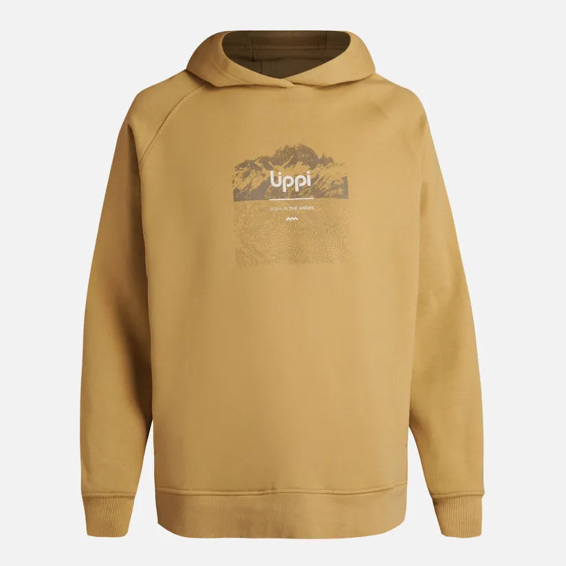 POLERON HOMBRE INSIGNE HOODY SWEATSHIRT FRONT PRINT LIPPI CAMEL