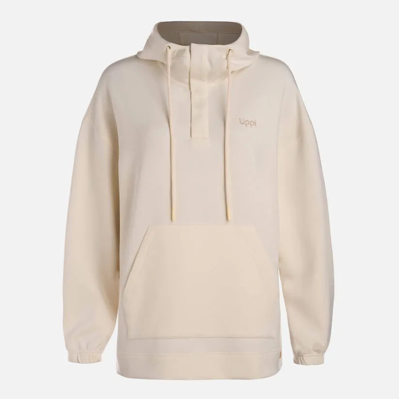 POLERON MUJER CITYSCAPE HOODY SWEATSHIRT LIPPI CREMA