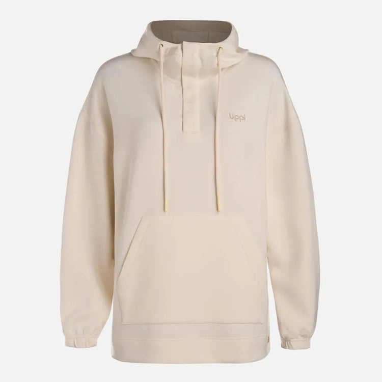 POLERON MUJER CITYSCAPE HOODY SWEATSHIRT LIPPI CREMA