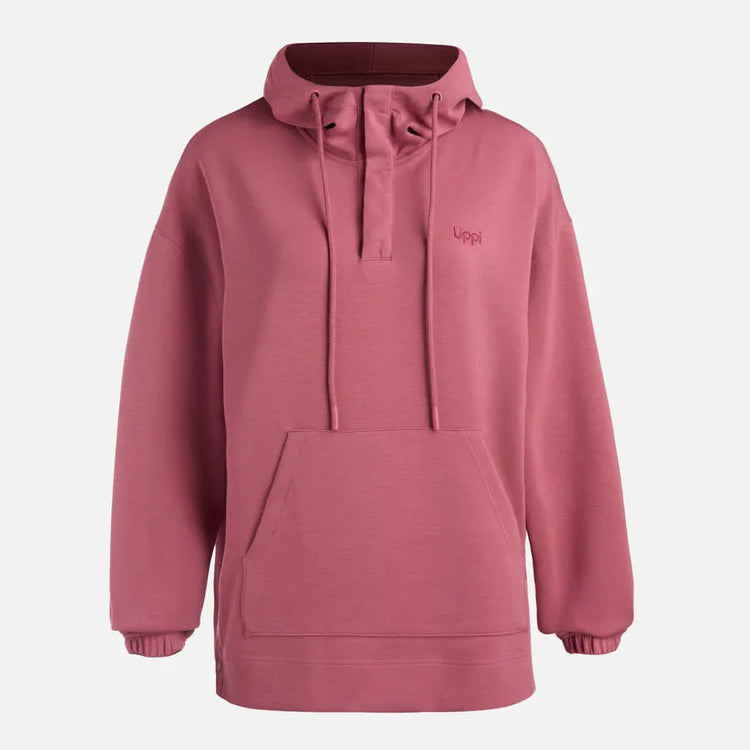 POLERON MUJER CITYSCAPE HOODY SWEATSHIRT LIPPI ROSADO OSCURO