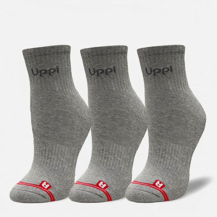 CALCETINES LOGO LIPPI PACK SHORT GRIS