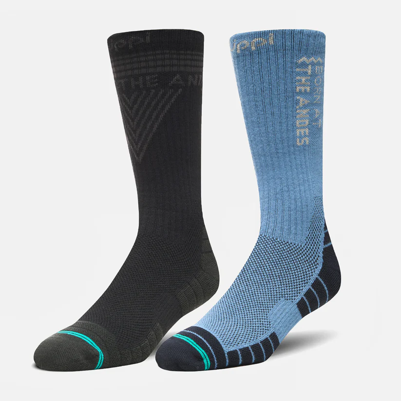 CALCETINES HOMBRE LIPPI DUO TREKKING LIGHT PACK NEGRO AZUL PIEDRA