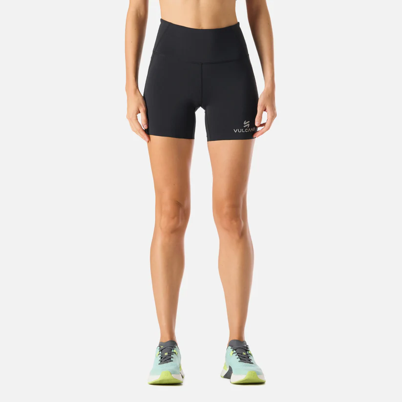 CALZA MUJER VULCANO BUILT TO MOVE COMPRESSIVE SHORT HIGH RISE LEGGINGS NEGRO