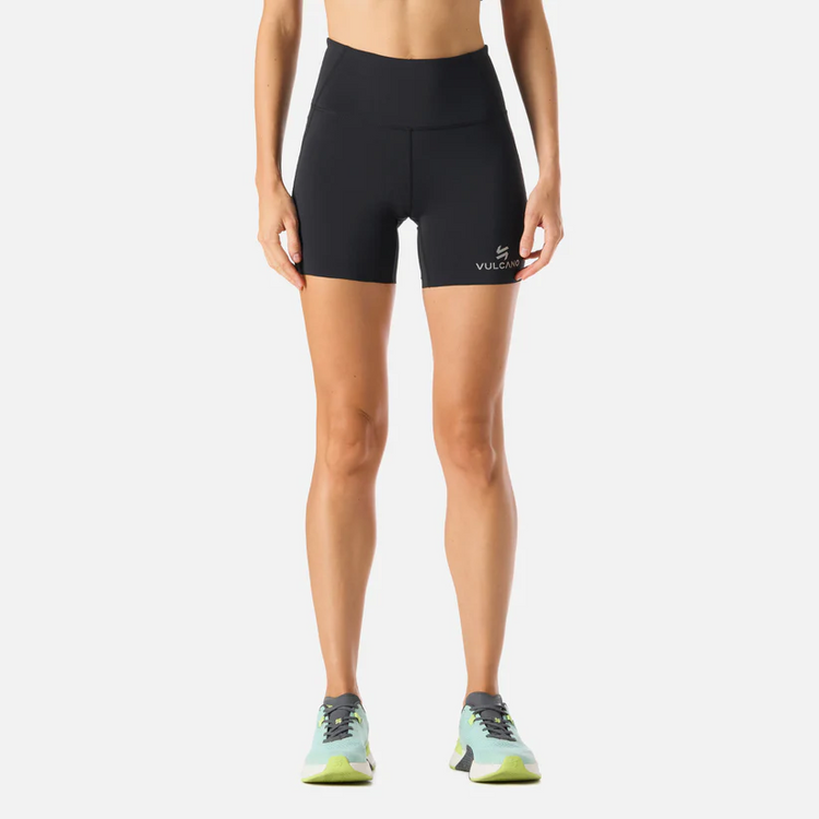 CALZA MUJER VULCANO BUILT TO MOVE COMPRESSIVE SHORT HIGH RISE LEGGINGS NEGRO