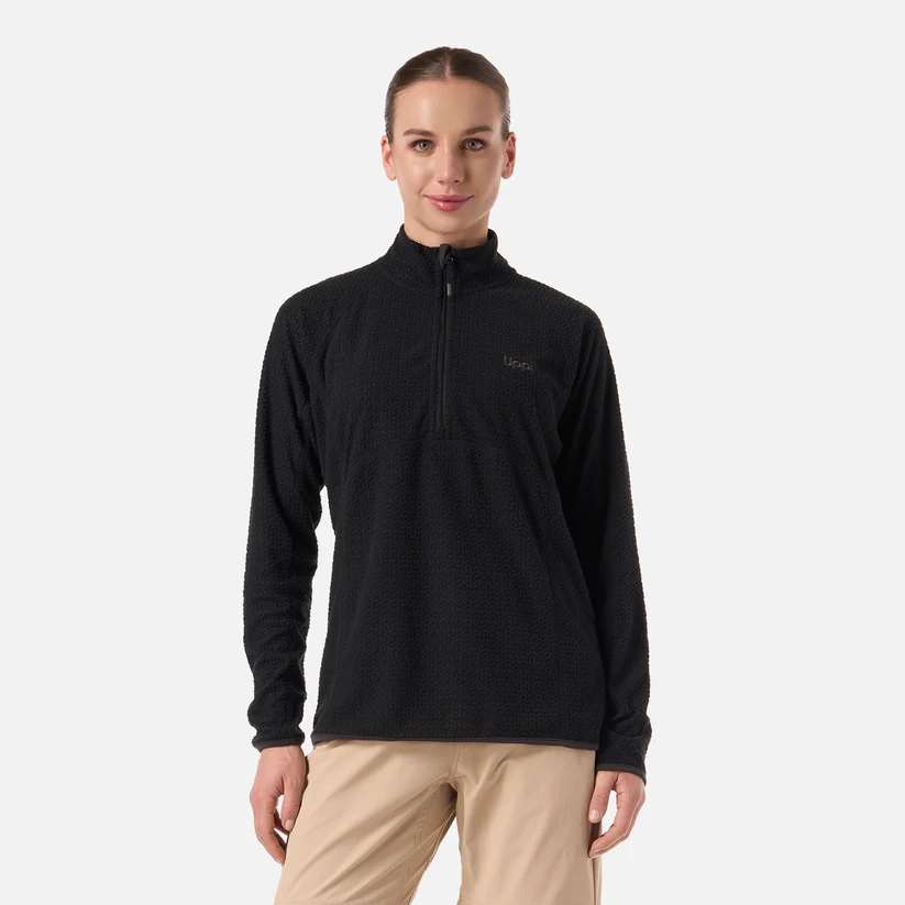 POLERON MUJER JACARANDA NANOF 14 ZIP LIPPI NEGRO
