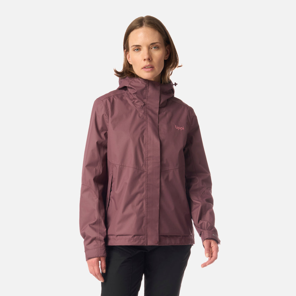 CHAQUETA IMPERMEABLE LIPPI MUJER BLIZZARD B-DRY HOODY VINO