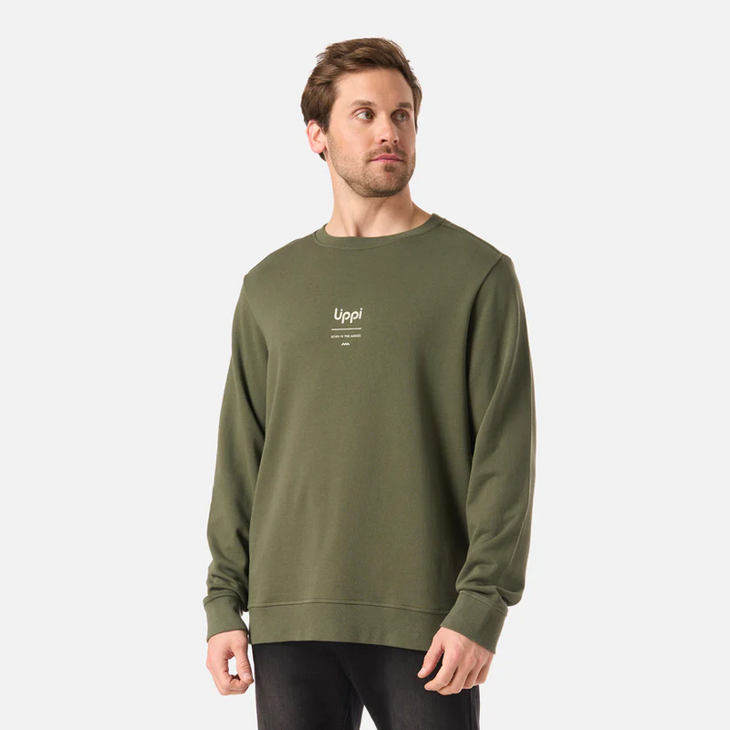 POLERON HOMBRE ULMO MID POINT CREWNECK SWEATSHIRT LIPPI VERDE MUSGO