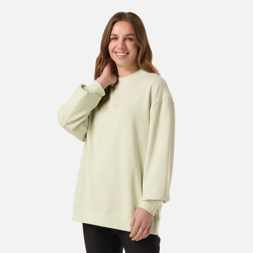 POLERON MUJER ULMO MID POINT CREWNECK SWEATSHIRT VERDE AGUA