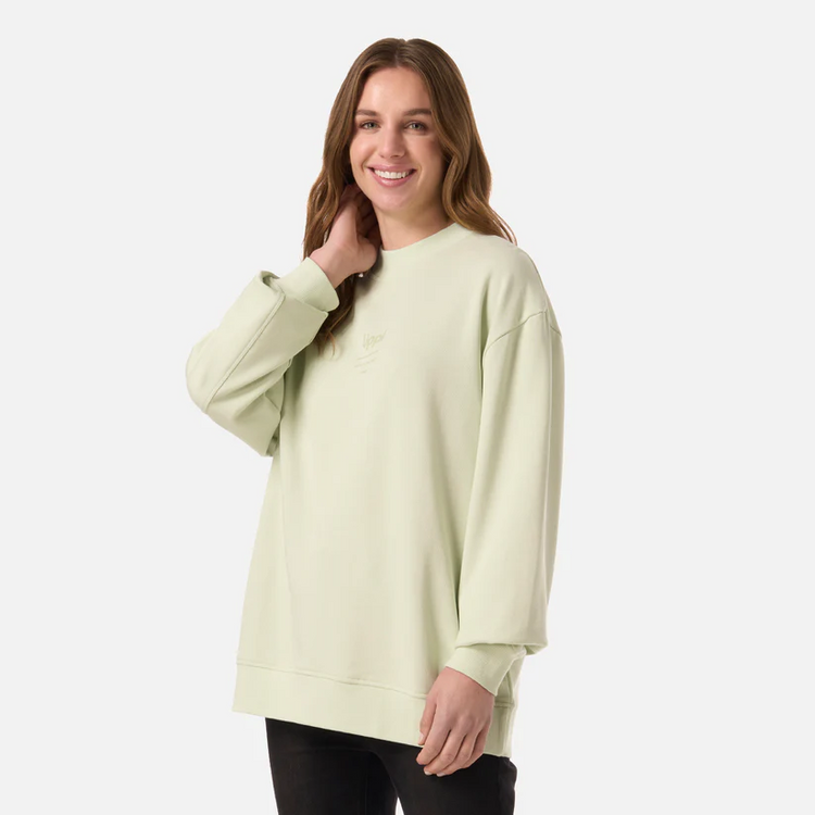 POLERON MUJER ULMO MID POINT CREWNECK SWEATSHIRT VERDE AGUA