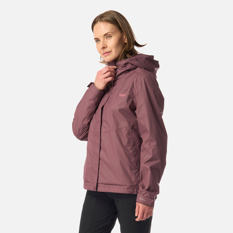 CHAQUETA IMPERMEABLE LIPPI MUJER BLIZZARD B-DRY HOODY VINO