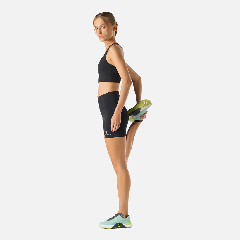 CALZA MUJER VULCANO BUILT TO MOVE COMPRESSIVE SHORT HIGH RISE LEGGINGS NEGRO