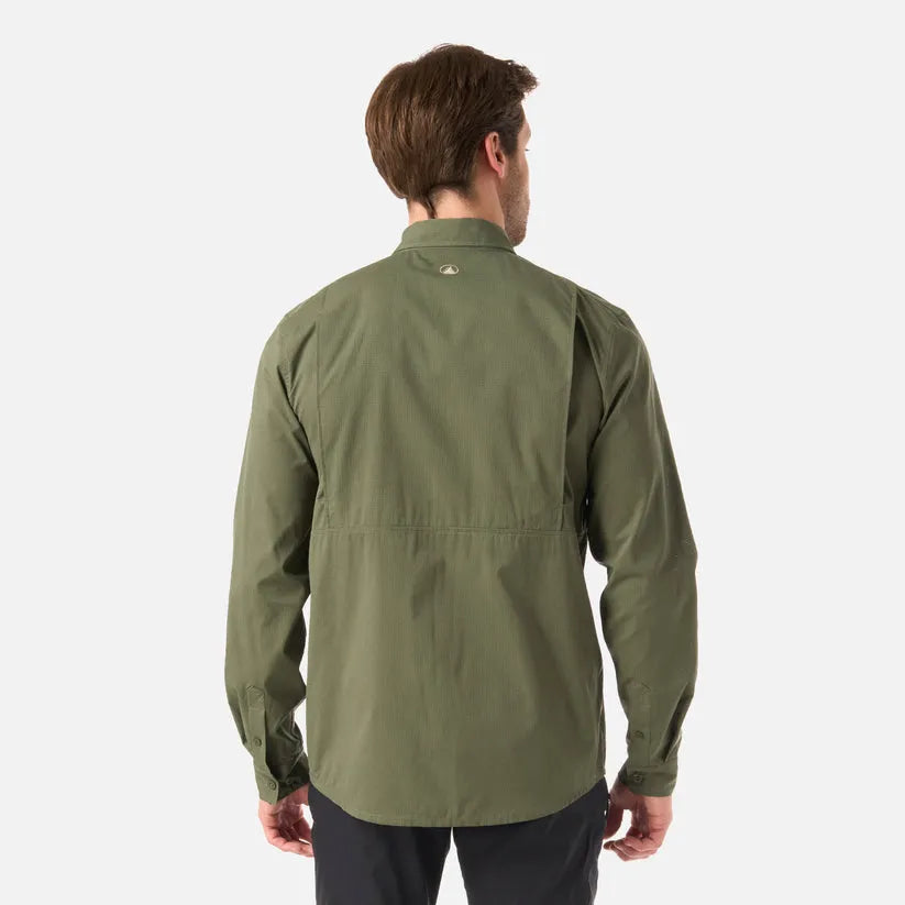 CAMISA HOMBRE ROSSELOT LONG SLEEVE QDRY SHIRT LIPPI VERDE MUSGO