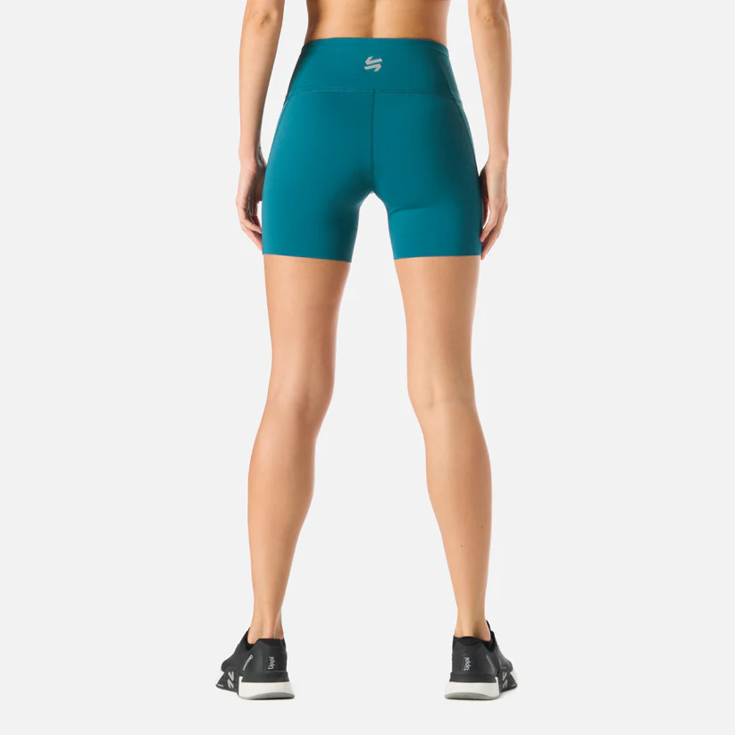 CALZA MUJER VULCANO BUILT TO MOVE COMPRESSIVE SHORT HIGH RISE LEGGINGS PETROLEO