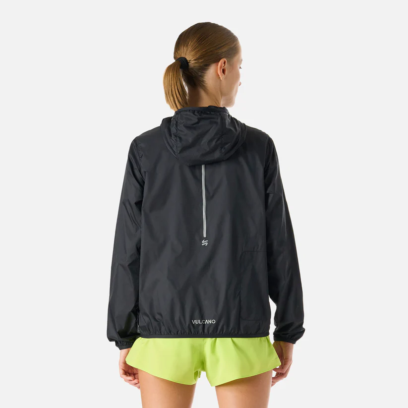 CORTAVIENTO MUJER VULCANO BUILT TO MOVE WINDBREAKER JACKET NEGRO