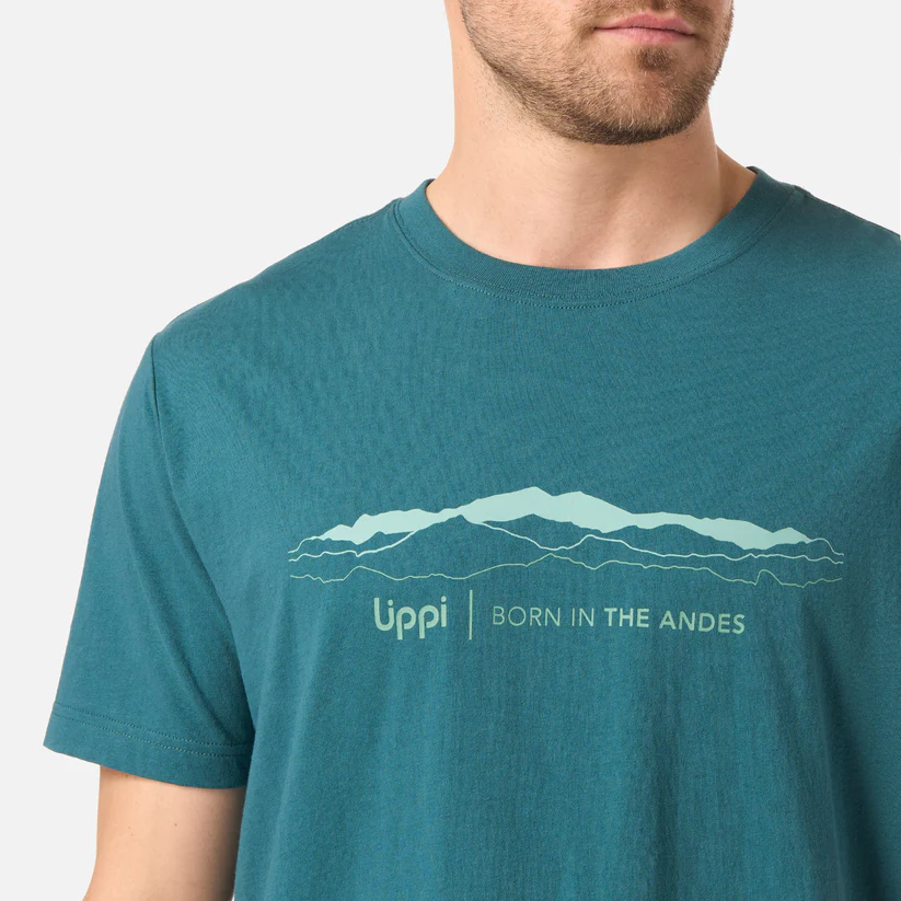 POLERA HOMBRE LOGO LIPPI FRONT PRINT TSHIRT LIPPI PETROLEO OSCURO