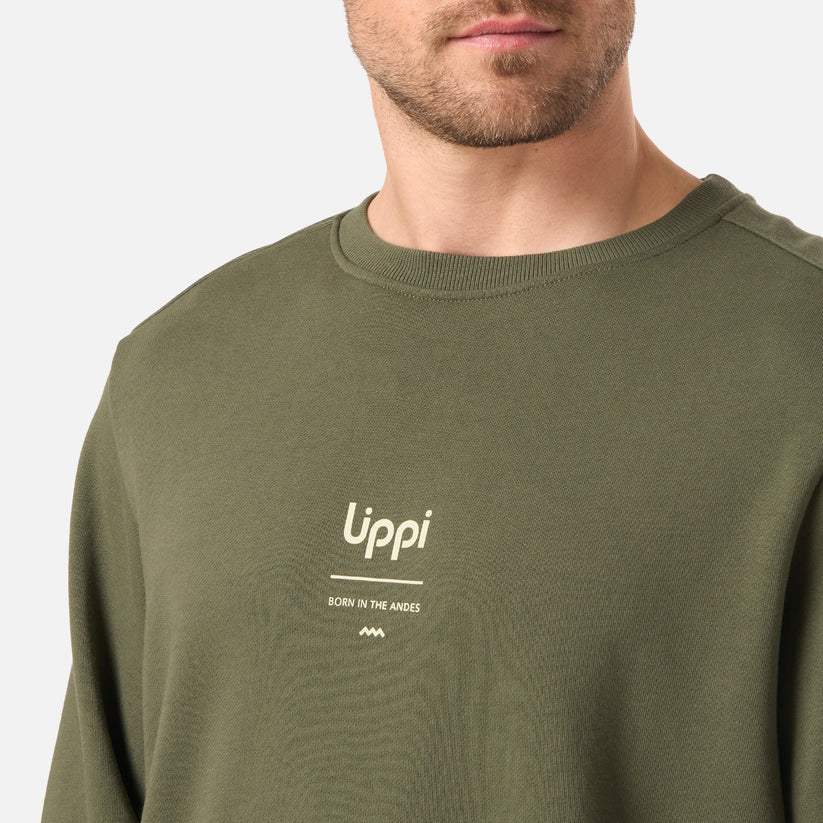 POLERON HOMBRE ULMO MID POINT CREWNECK SWEATSHIRT LIPPI VERDE MUSGO