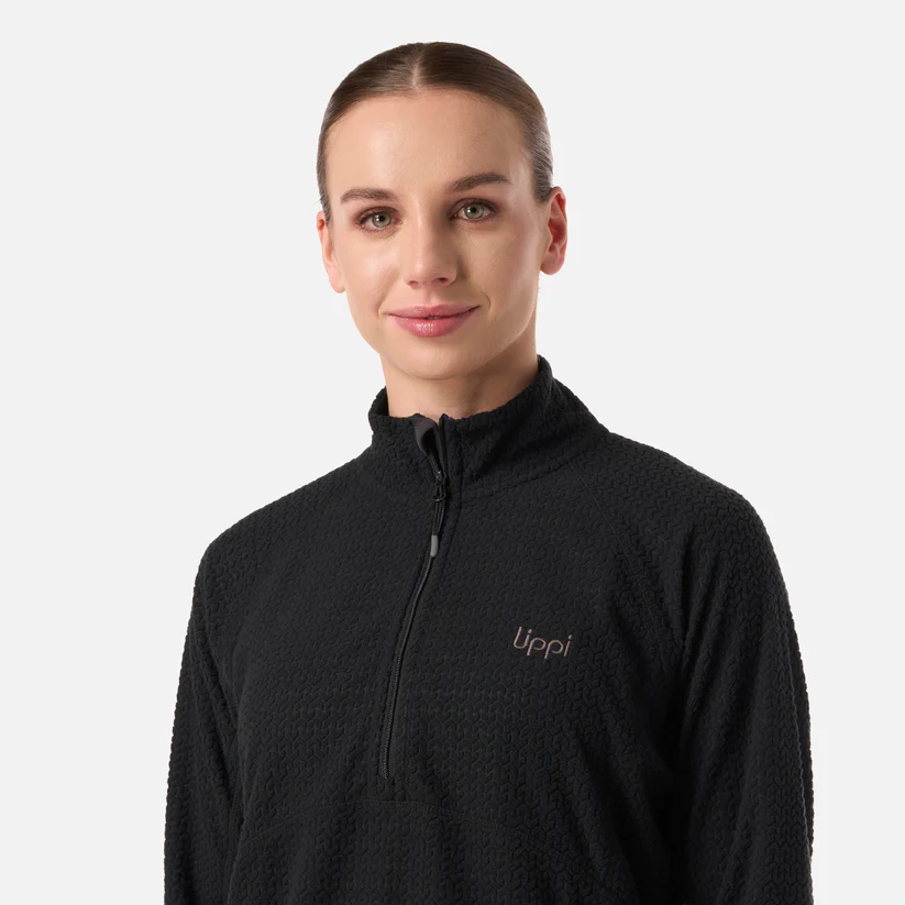 POLERON MUJER JACARANDA NANOF 14 ZIP LIPPI NEGRO