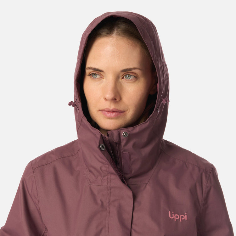 CHAQUETA IMPERMEABLE LIPPI MUJER BLIZZARD B-DRY HOODY VINO