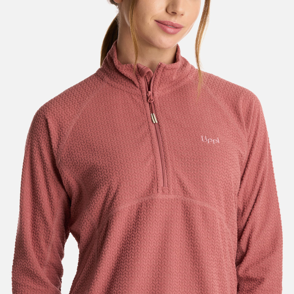 POLERON MUJER JACARANDA NANOF 14 ZIP LIPPI ROSA OSCURO