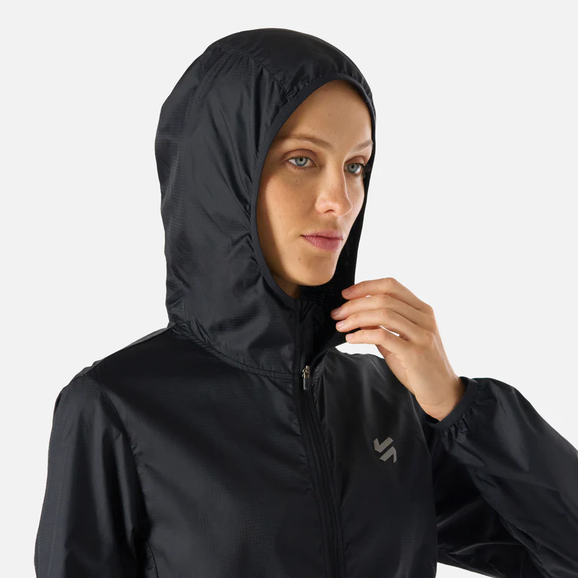 CORTAVIENTO MUJER VULCANO BUILT TO MOVE WINDBREAKER JACKET NEGRO