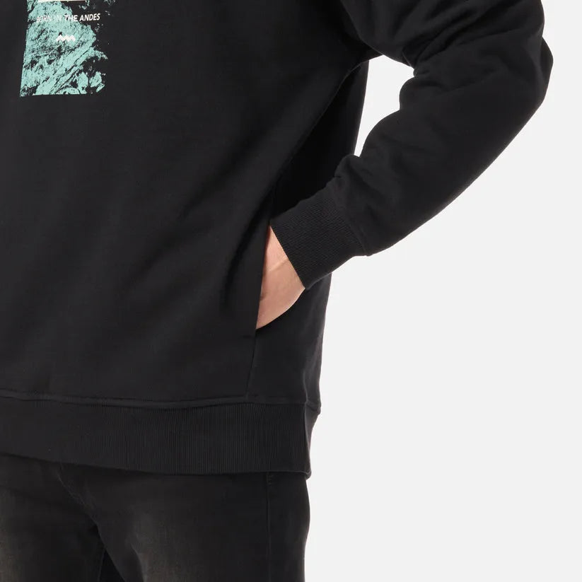POLERON HOMBRE INSIGNE HOODY SWEATSHIRT FRONT PRINT LIPPI NEGRO