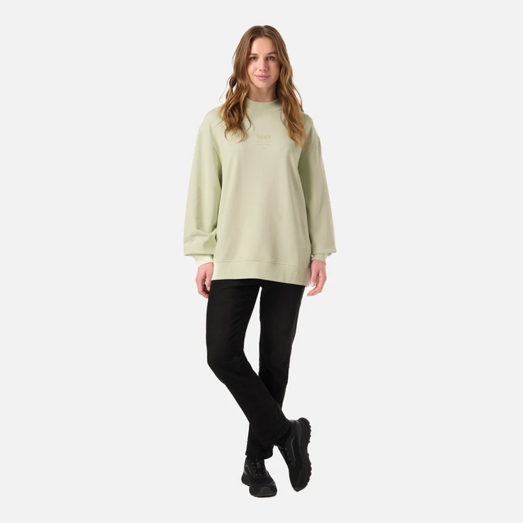 POLERON MUJER ULMO MID POINT CREWNECK SWEATSHIRT VERDE AGUA