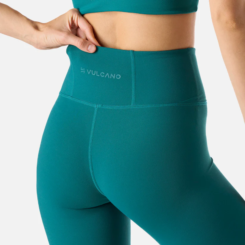 CALZA MUJER VULCANO TEMPO 7/8 SUPER HIGH RISE LEGGINGS PETROLEO