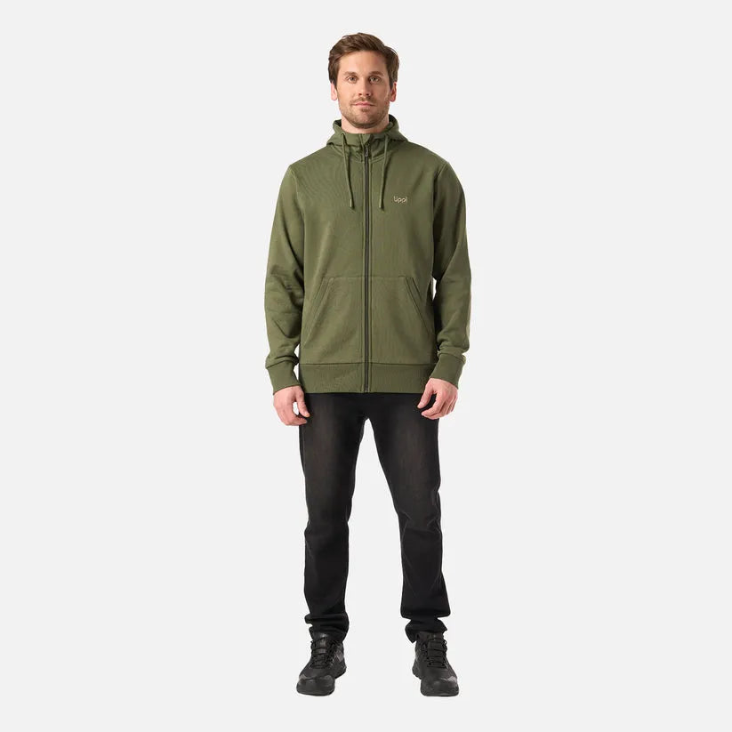 POLERON HOMBRE ULMO FULL ZIP HOODY SWEATSHIRT LIPPI VERDE MUSGO